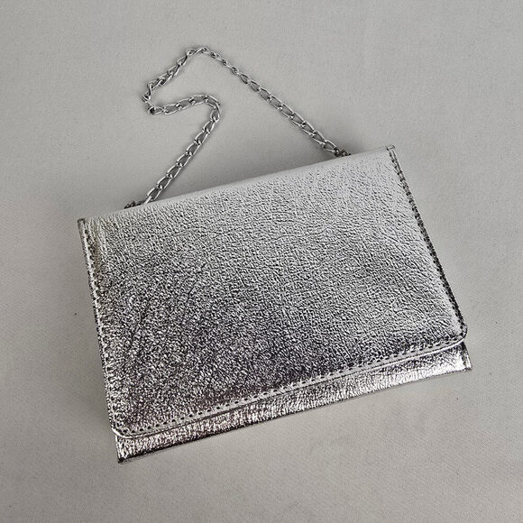 Vintage Silver Box Clutch Purse - Picture 1 of 7